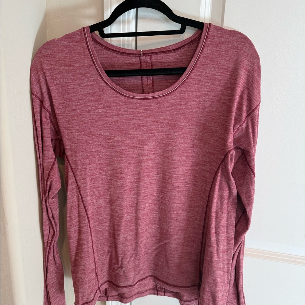 lululemon athletica Long Sleeve Top in Rosewood